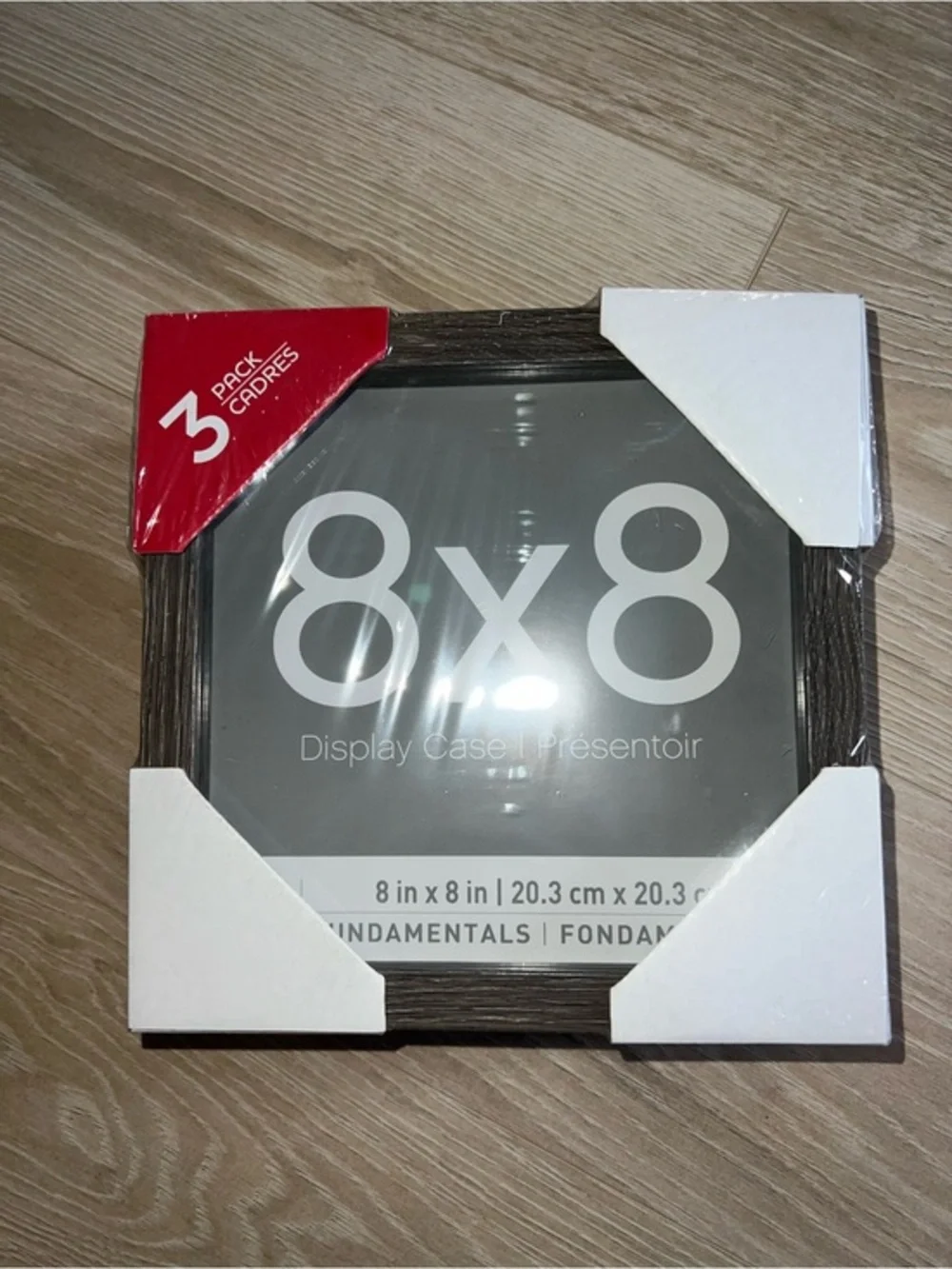 8x8 Dark Brown Wood Display Frame - Set of 3